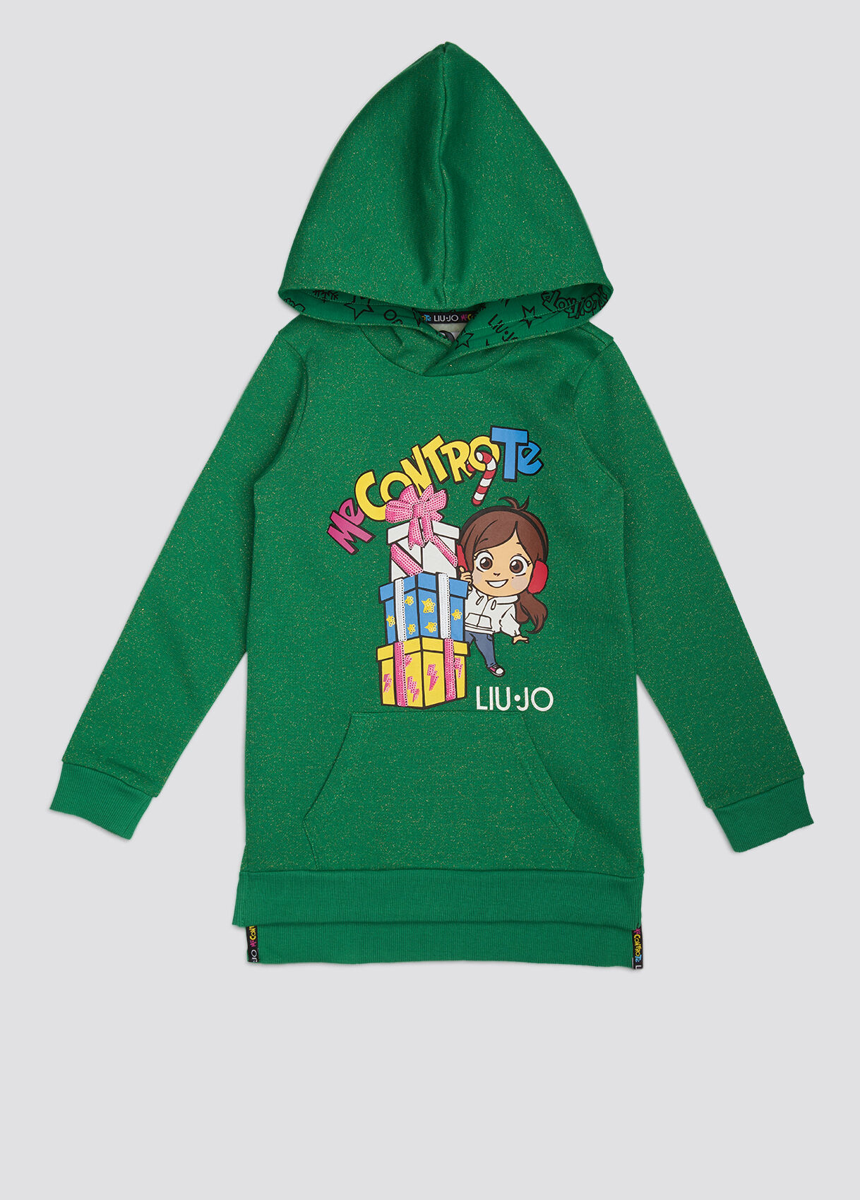 green oversized sweatshirt