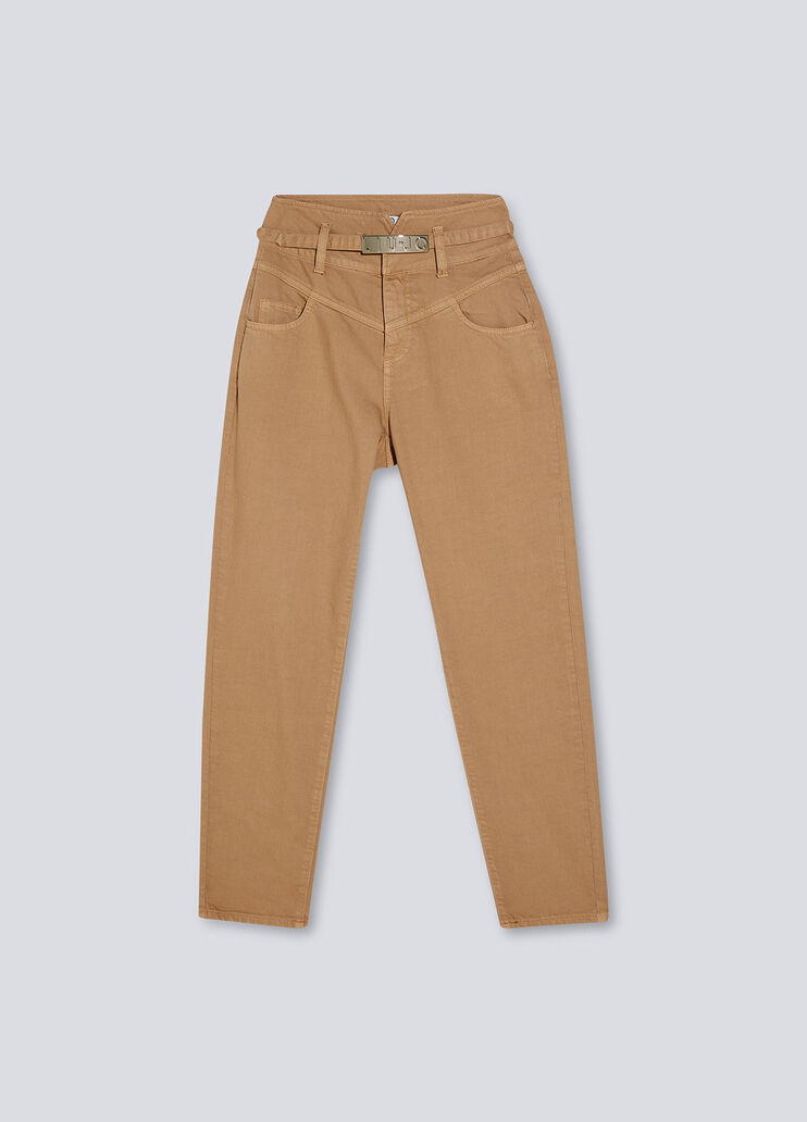 High-rise trousers with belt camel Liu Jo - large image number 4 High-rise trousers with belt camel Liu Jo - large image number 4