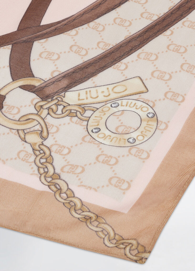 Printed foulard beige Liu Jo - large image number 2 Printed foulard beige Liu Jo - large image number 2