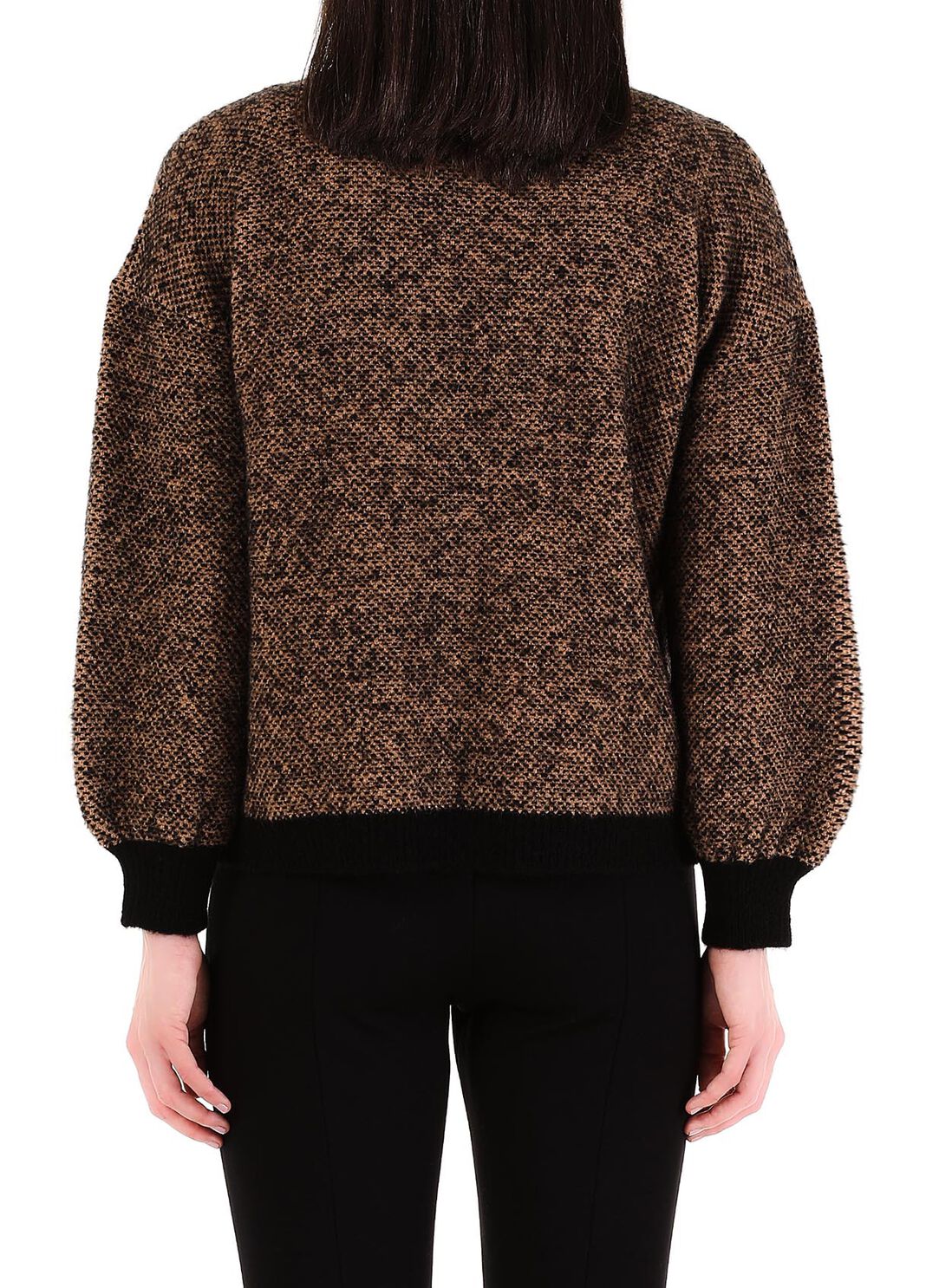 C&aacute;rdigan con botones decorativos negro/camel Liu Jo - large image number 1