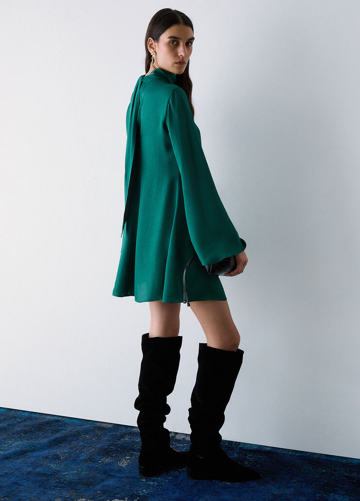 Short twill dress dark green Liu Jo - medium