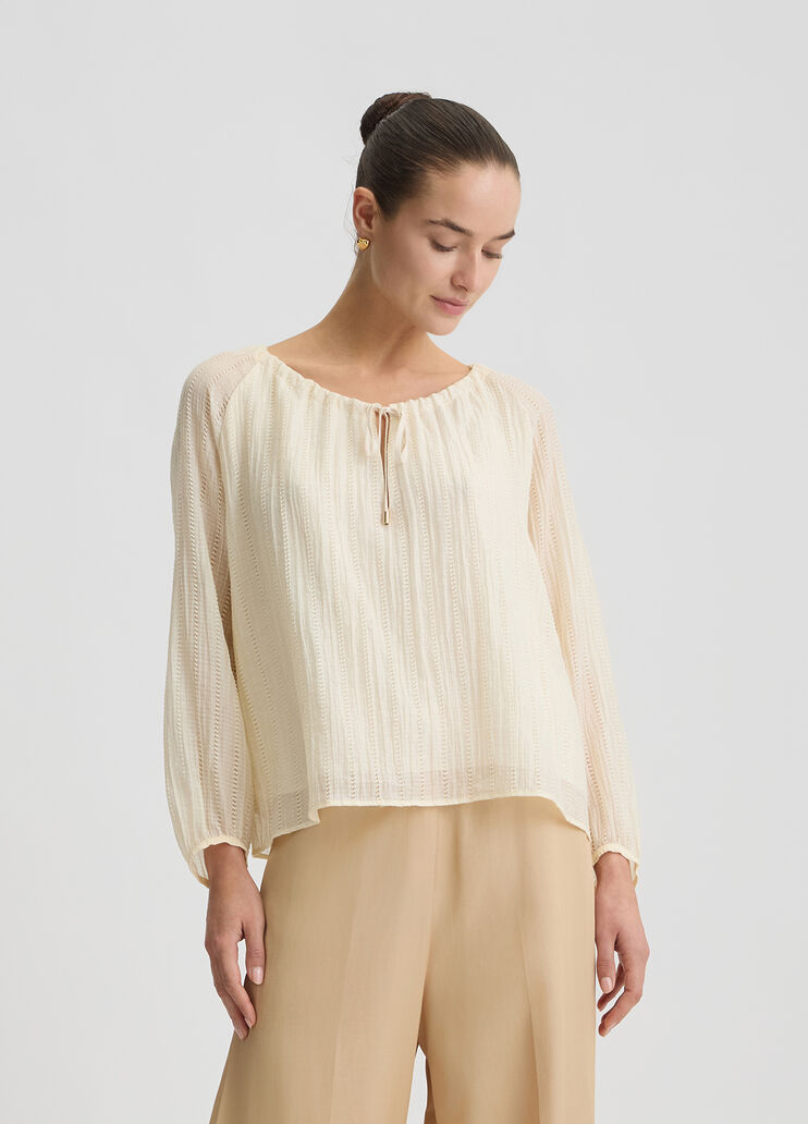 Blouse with string fastening light beige Liu Jo - medium Blouse with string fastening light beige Liu Jo - medium