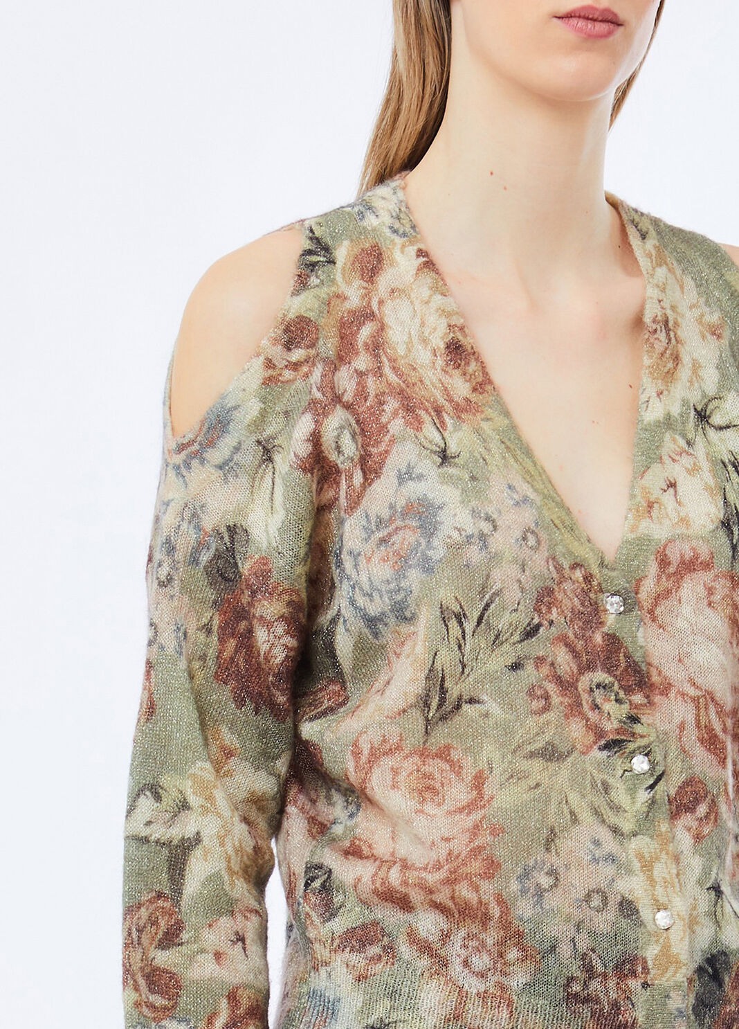 Cardigan aus Woll-Alpaka-Gemisch Sanderson-Print Liu Jo - large image number 2