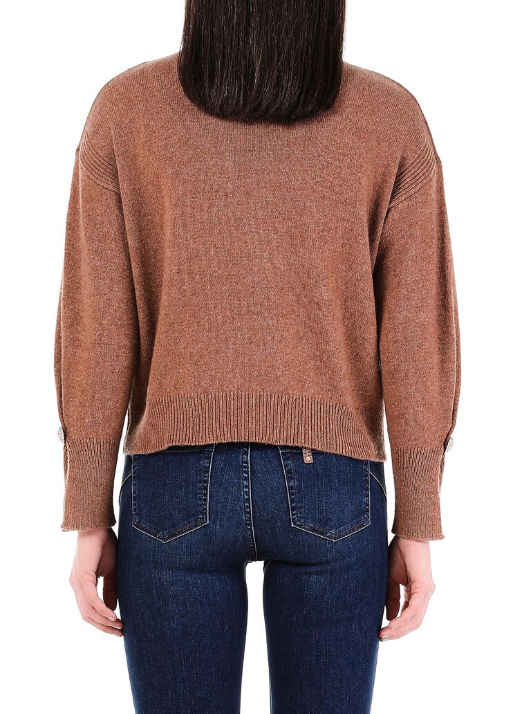 Cárdigan en mezcla de lana tabaco Liu Jo - large image number 1