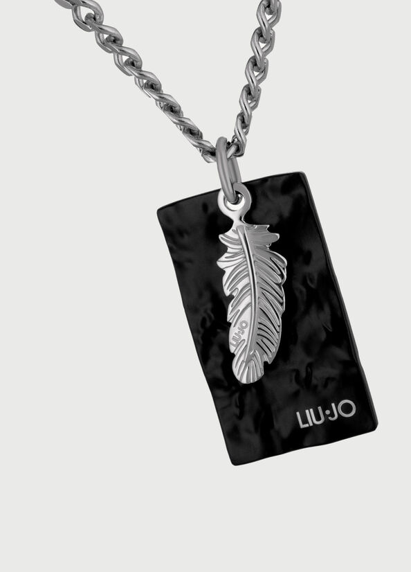 Necklace with feather Steel Liu Jo - large image number 1