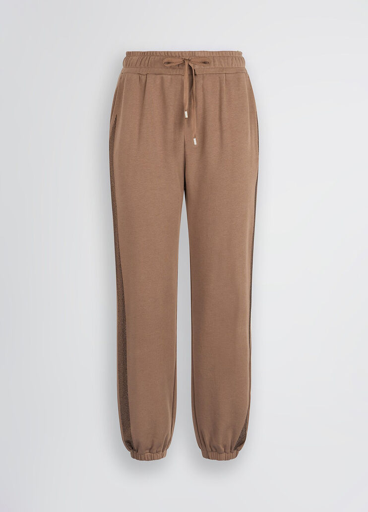 Brown fleece jogging bottoms biscuit Liu Jo - large image number 6 Brown fleece jogging bottoms biscuit Liu Jo - large image number 6