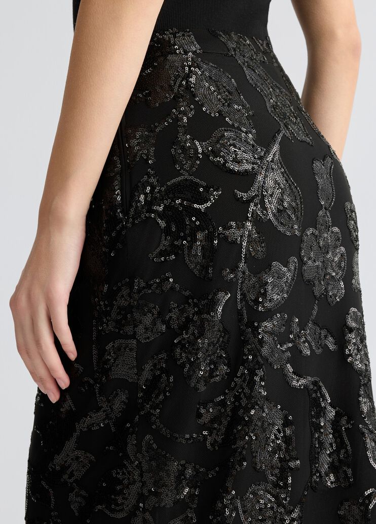 Embellished tulle midi skirt black Liu Jo - large image number 4 Embellished tulle midi skirt black Liu Jo - large image number 4