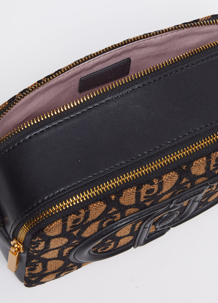 Sac à bandoulière format moyen jacquard marron Liu Jo - large image number 5