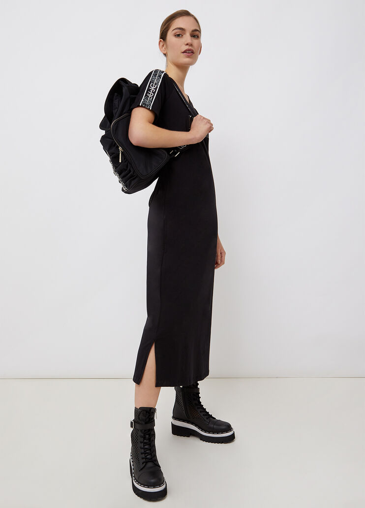 Long eco-friendly dress black Liu Jo - large image number 3 Long eco-friendly dress black Liu Jo - large image number 3