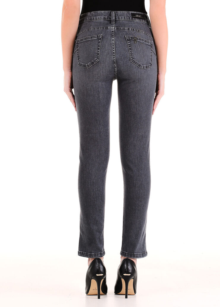 Vaqueros pitillo con abertura denim gris Liu Jo - large image number 1