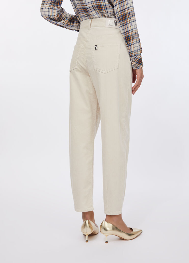 Velvet balloon trousers light beige Liu Jo - large image number 1