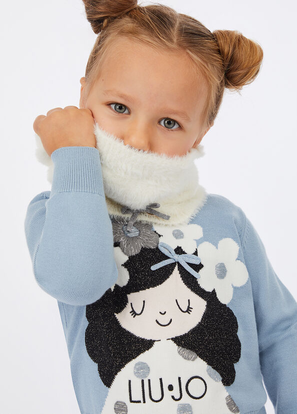 Neck warmer with bows white/bows Liu Jo - large image number 0