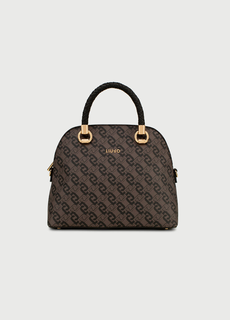 Boston bag with print Brown Liu Jo - large image number 0