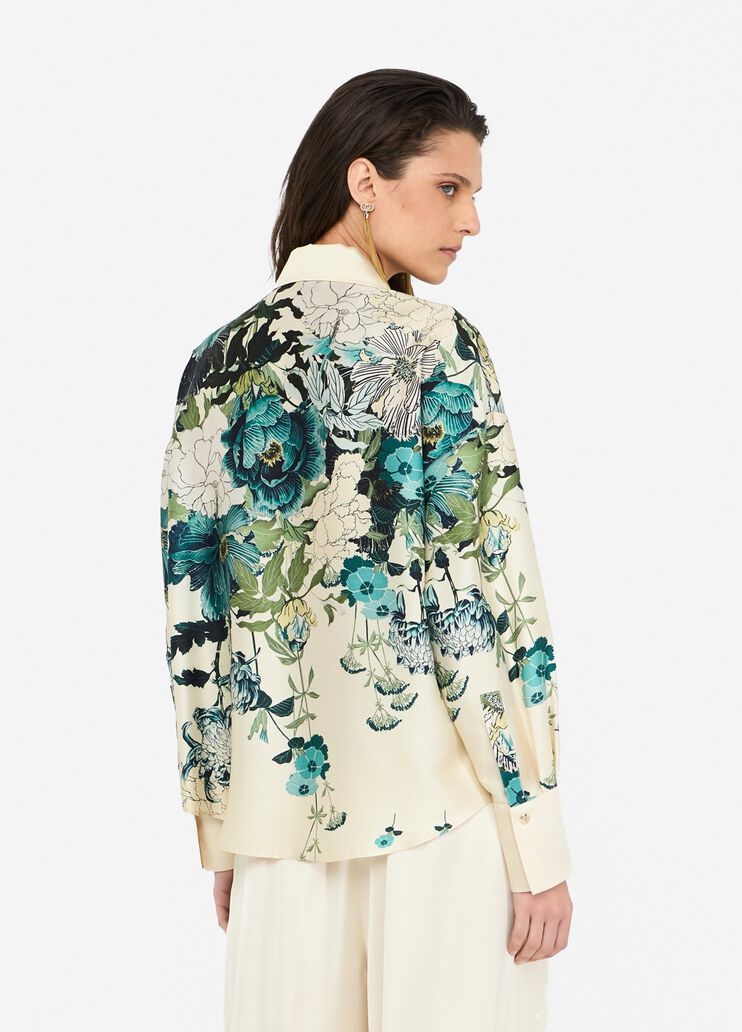 Printed twill shirt milk white Liu Jo - large image number 1