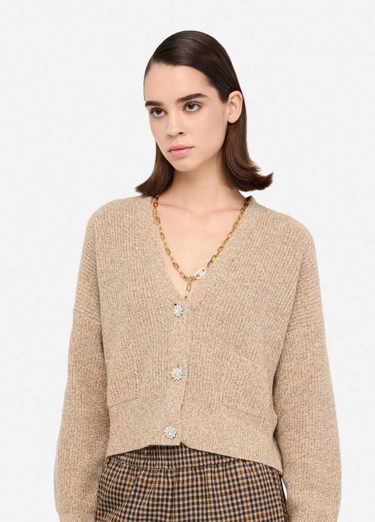 Cardigan mit Schmuckknöpfen Schokolade Liu Jo - large image number 2