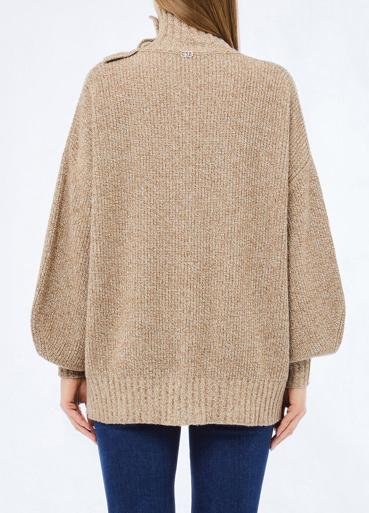 Maglia con maxi volant cioccolato Liu Jo - medium