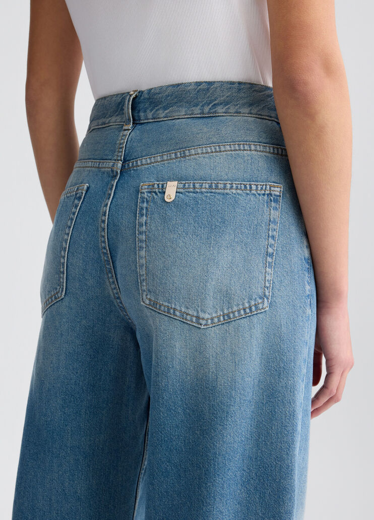 High-rise baggy jeans blue denim Liu Jo - large image number 4 High-rise baggy jeans blue denim Liu Jo - large image number 4