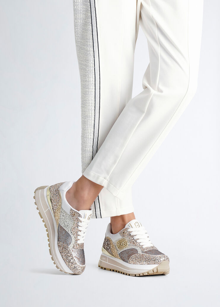 Sneakers platform full glitter oro Liu Jo - large image number 0 Sneakers platform full glitter oro Liu Jo - large image number 0