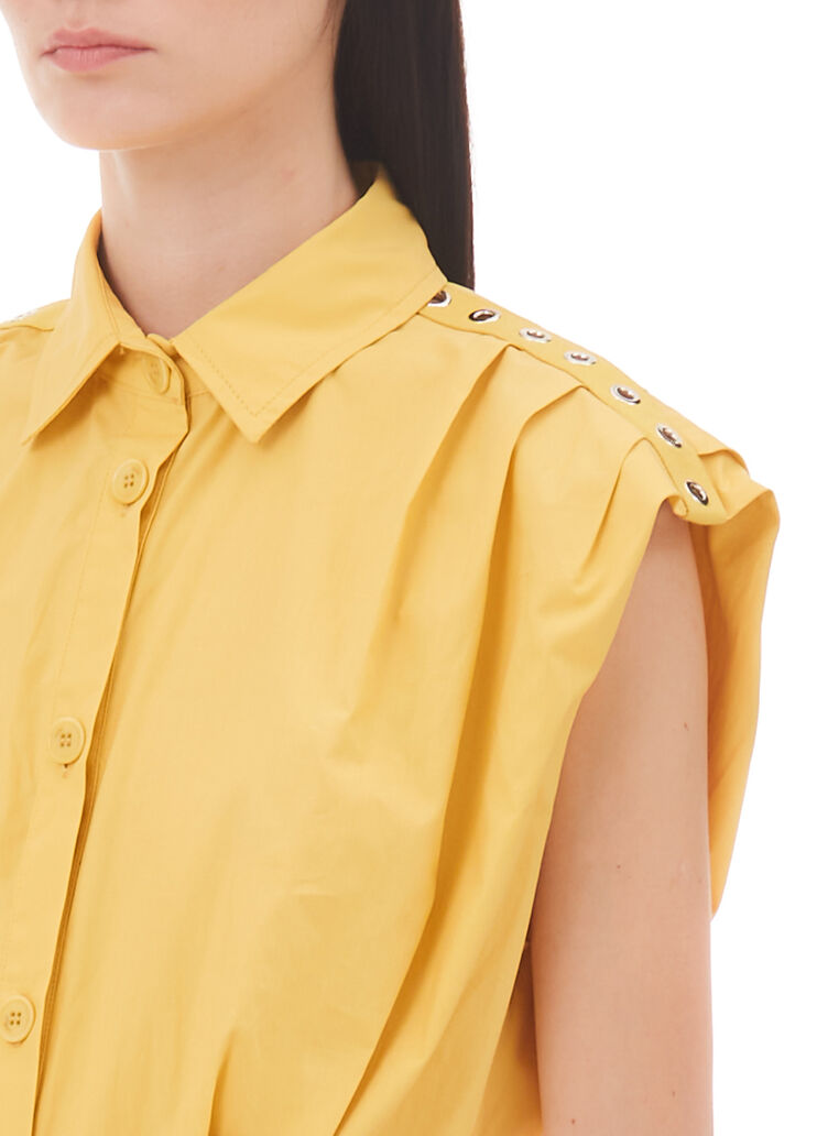 Short poplin dress light yellow Liu Jo - large image number 2 Short poplin dress light yellow Liu Jo - large image number 2