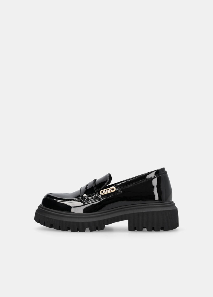 Glittery patent leather loafers black Liu Jo - large image number 4 Glittery patent leather loafers black Liu Jo - large image number 4