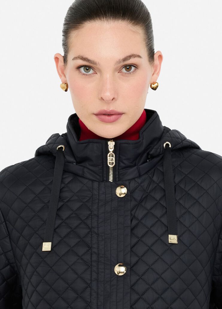 Quilted nylon coat black Liu Jo - large image number 3