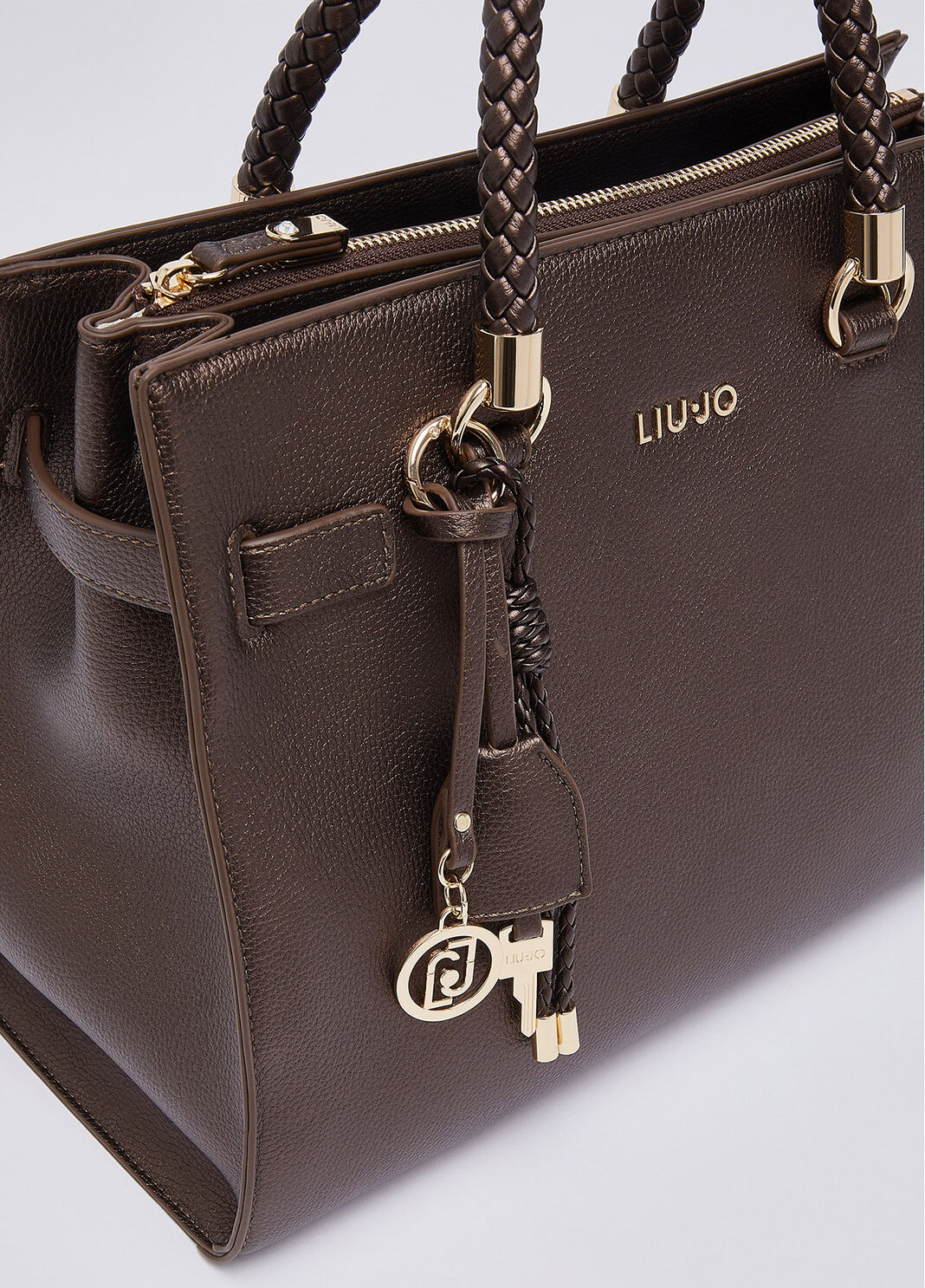 Medium satchel bag dark brown Liu Jo - large image number 4