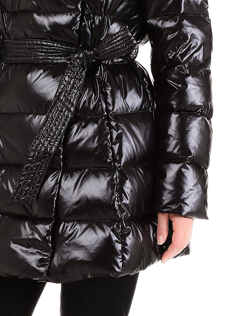 Piumino con cappuccio nero/pitone Liu Jo - large image number 2
