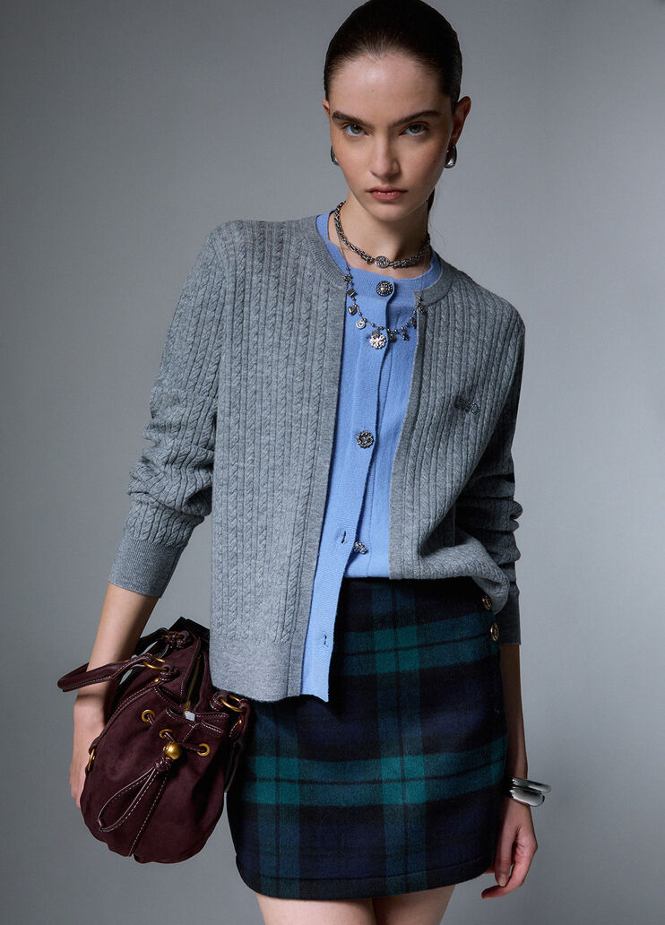 Cardigan mit Schmuckkn&ouml;pfen Grau Liu Jo - medium
