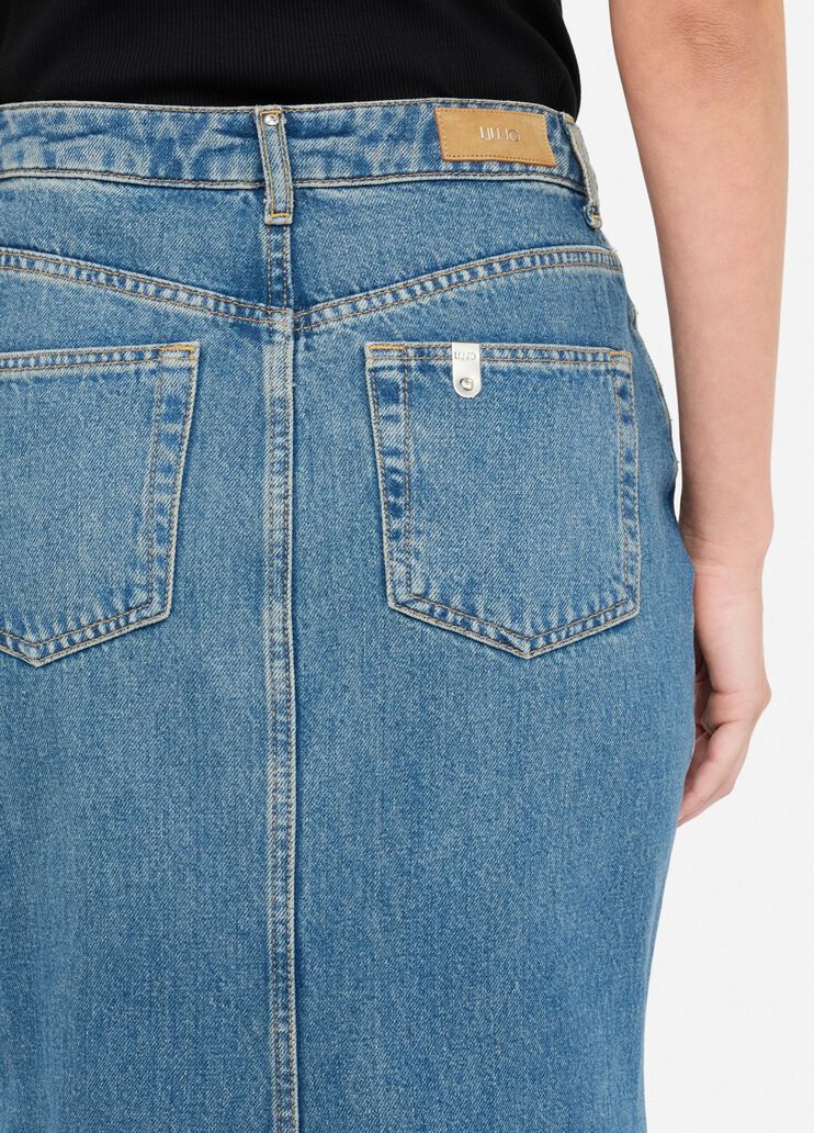 Mermaid-Rock aus Denim Helles Denimblau Liu Jo - large image number 4