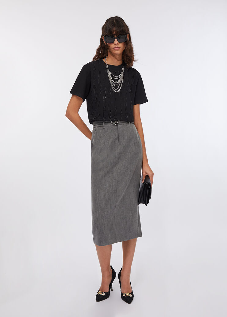 T-shirt with rhinestones black Liu Jo - large image number 5