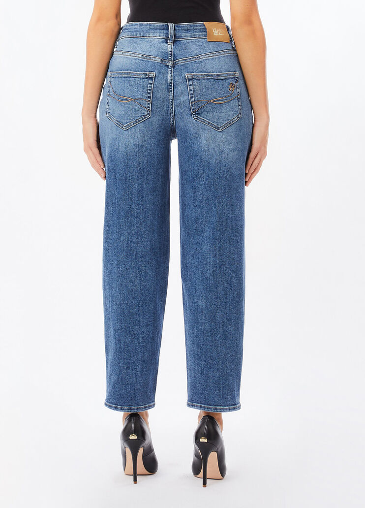 High-Waist-Carrot-Jeans blauer Denim Liu Jo - medium