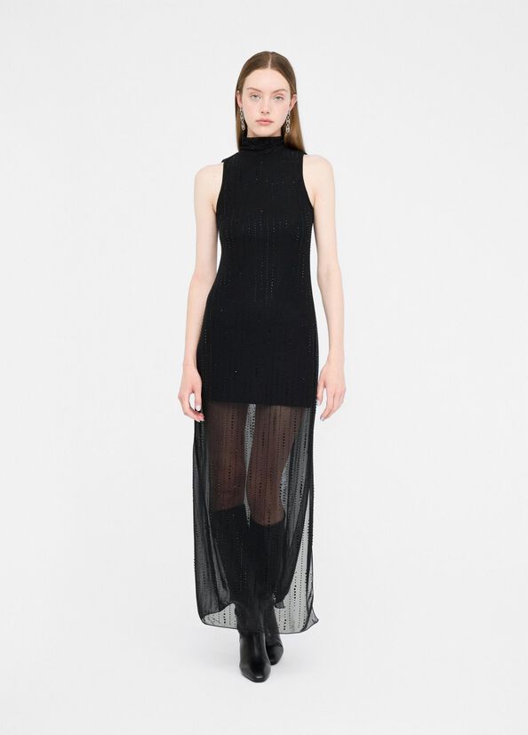 Tulle dress with gemstones black Liu Jo - large image number 0