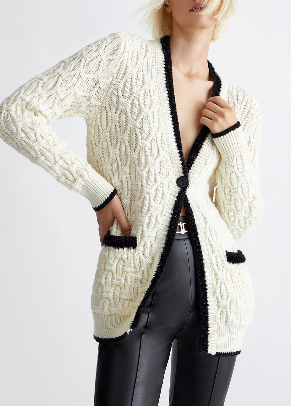 Wool blend cardigan colour cream Liu Jo