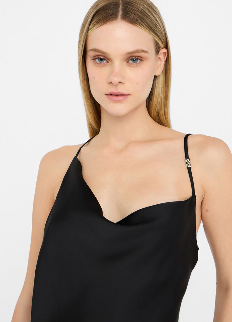 Dressy satin dress black Liu Jo - large image number 2 Dressy satin dress black Liu Jo - large image number 2