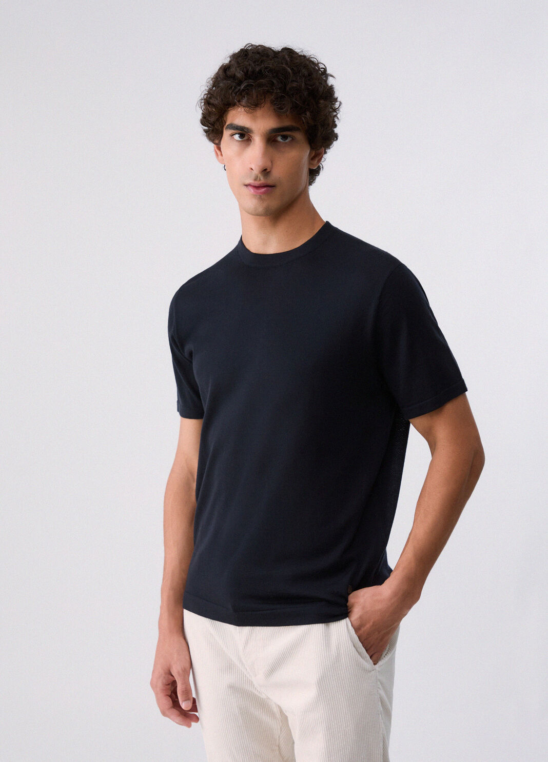 T-shirt in wool merino dark blue Liu Jo - large image number 0