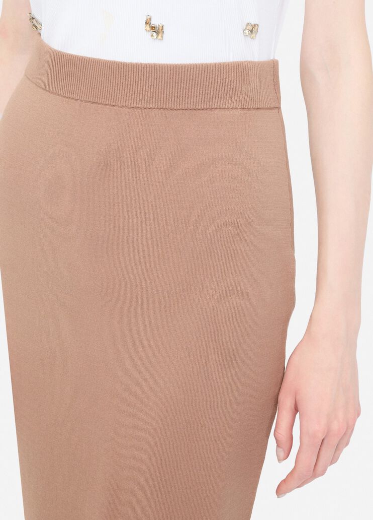 Knit midi skirt chocolate Liu Jo - large image number 2 Knit midi skirt chocolate Liu Jo - large image number 2