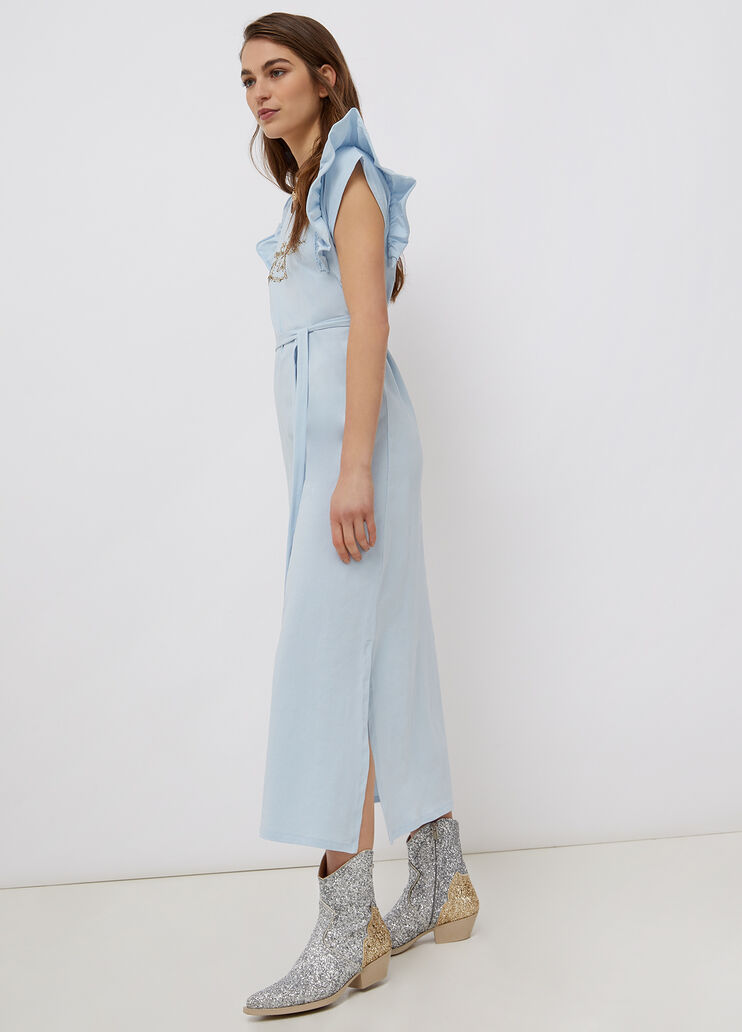 Длинное экологичное платье светло-голубой Liu Jo - large image number 3