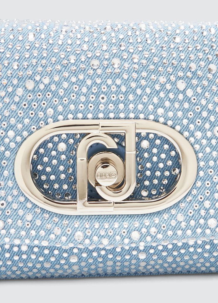 Small denim LaPuffy bag with rhinestones light denim Liu Jo - large image number 5 Small denim LaPuffy bag with rhinestones light denim Liu Jo - large image number 5