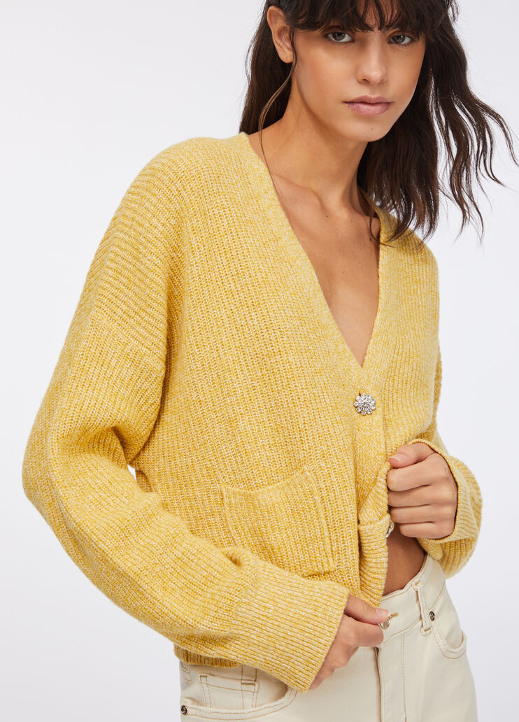 Cardigan con bottoni gioiello oro scuro Liu Jo - large image number 3