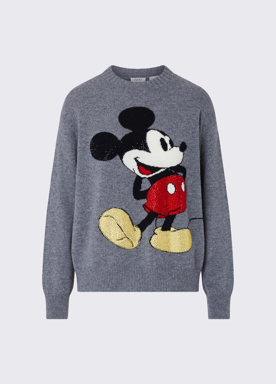 Maglia jacquard in lana Mr Mouse grigio Liu Jo - large image number 6