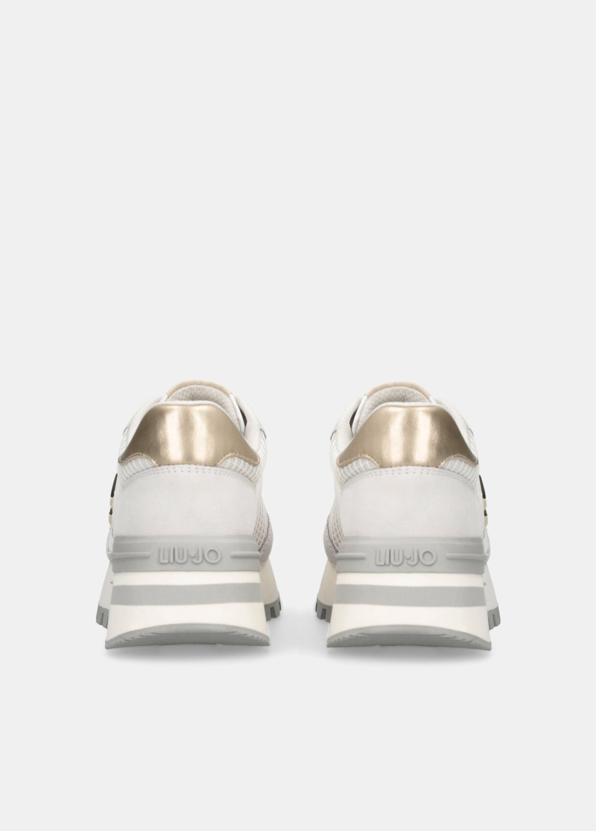 Suede and mesh sneakers colour white | Liu Jo