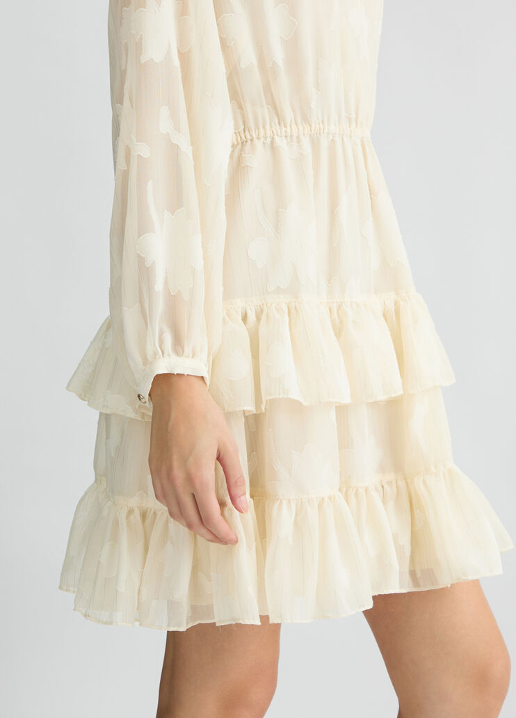 Floral lurex® dress light beige Liu Jo - large image number 4 Floral lurex® dress light beige Liu Jo - large image number 4