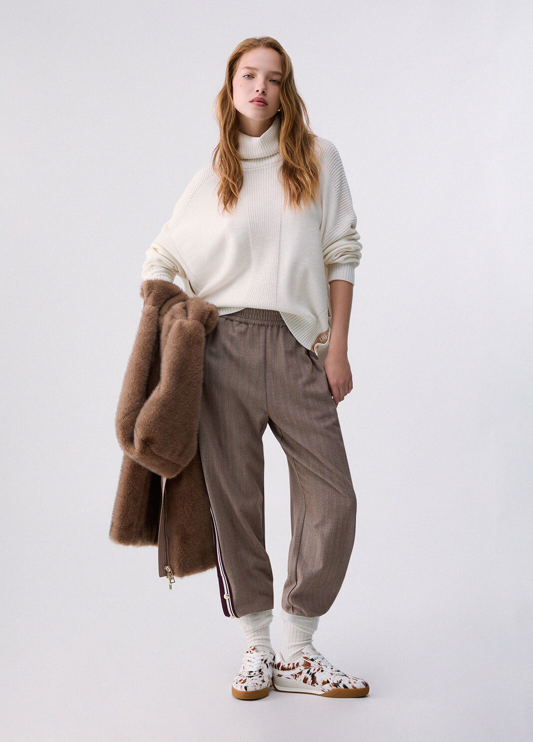 Wool Blend Turtleneck with Buttons white Liu Jo - large image number 5