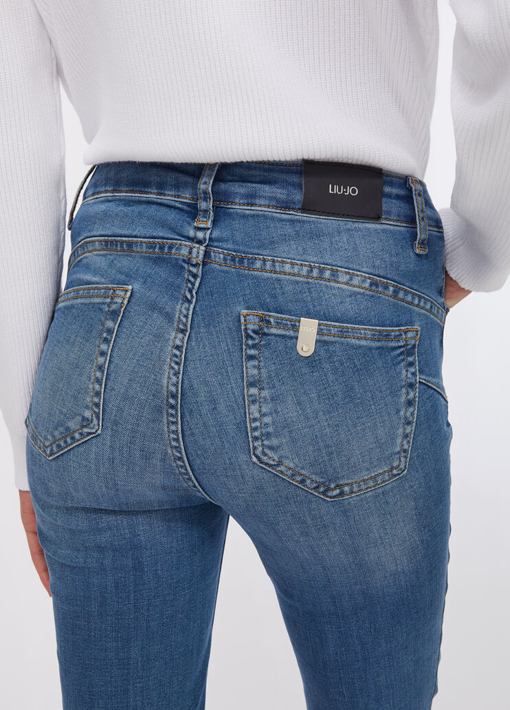 Bottom-Up-Flare-Jeans Dunkles Denimblau Liu Jo - large image number 3