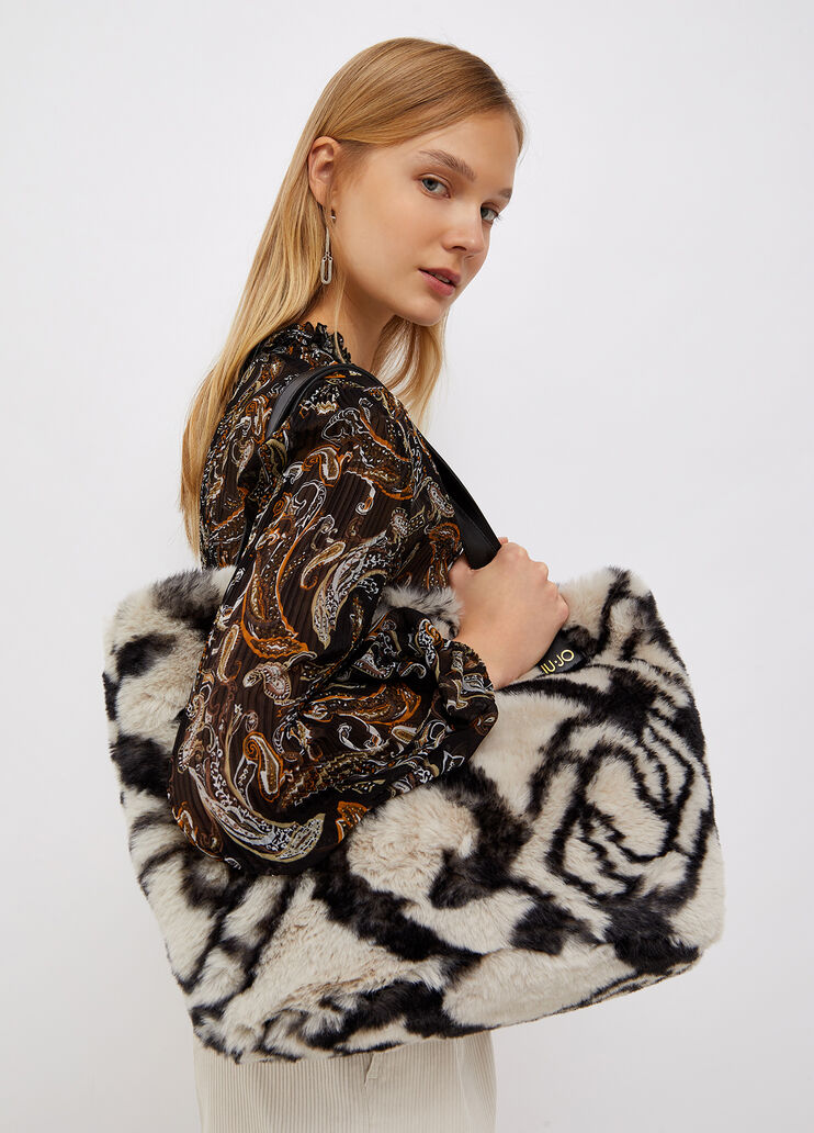 Handtasche aus Synthetikgewebe Schwarz Liu Jo - large image number 1