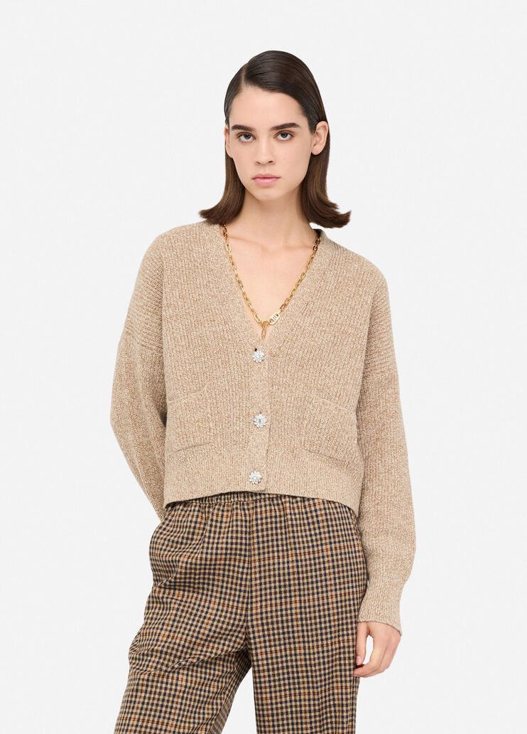 Cardigan mit Schmuckknöpfen Schokolade Liu Jo - medium Cardigan mit Schmuckknöpfen Schokolade Liu Jo - medium