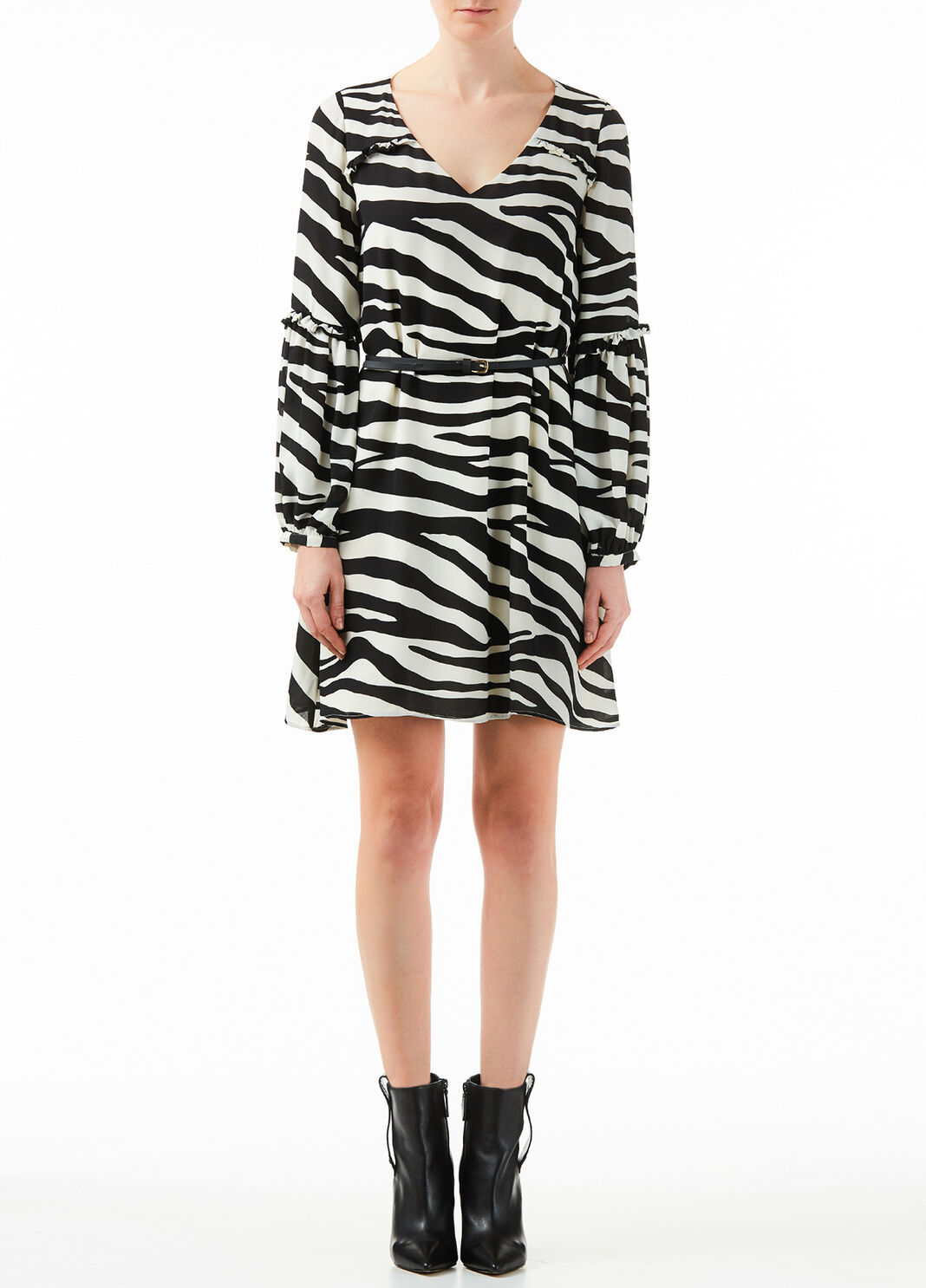Abito corto con maniche a sbuffo Zebrato Liu Jo - large image number 0