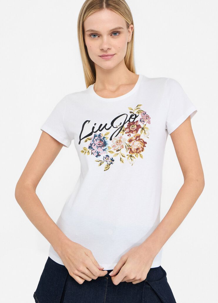 Liu Jo Better T-shirt white/floral Liu Jo - large image number 4 Liu Jo Better T-shirt white/floral Liu Jo - large image number 4