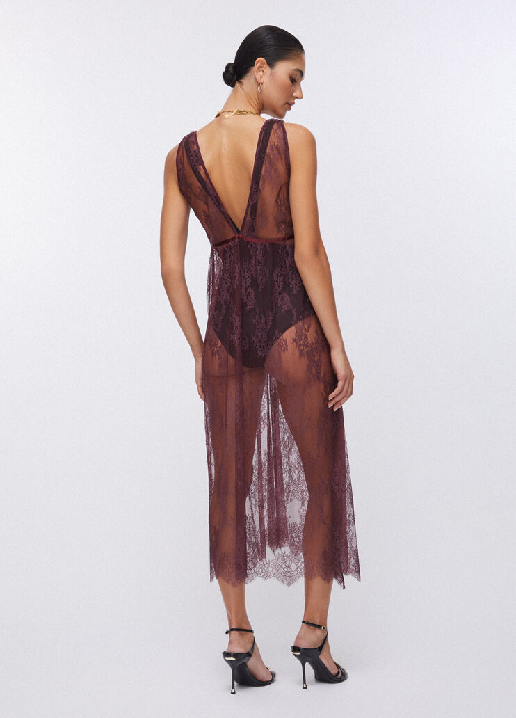 Kleid aus Chantilly-Spitze Dunkelbraun Liu Jo - large image number 1