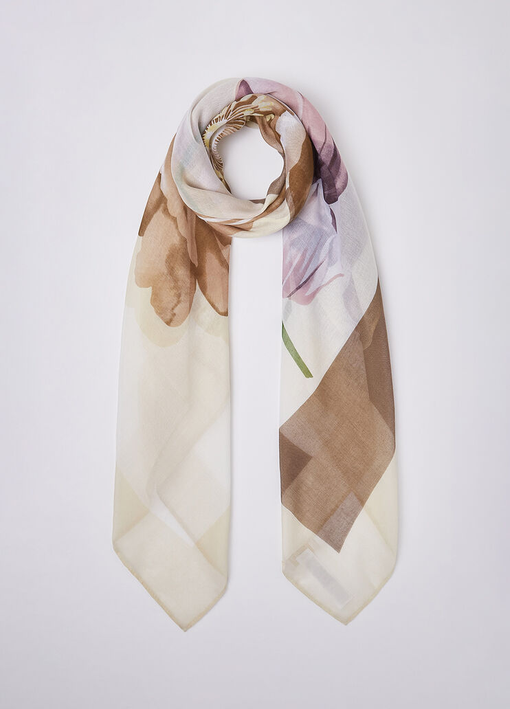 Foulard grande colorblock panna Liu Jo - medium
